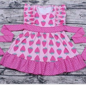 3/6m Strawberry dress with ties.